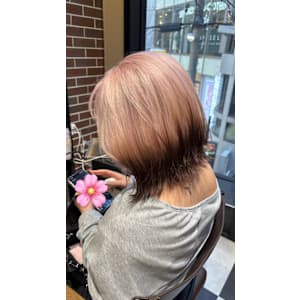 ブリーチ必須カラー　ホワイトピンク~*