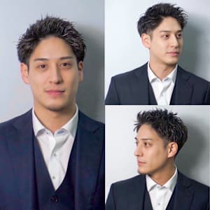 ビジネスショートパーマスタイル