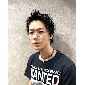 強めスパイキーパーマ【池袋メンズカット/パーマ】