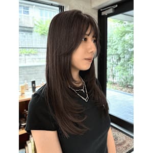 顔まわりレイヤー/グレージュ/透明感カラー