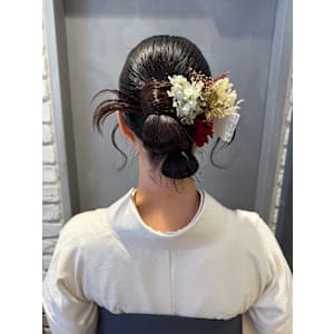 卒業式・和装向けのツインシニヨン【三軒茶屋】