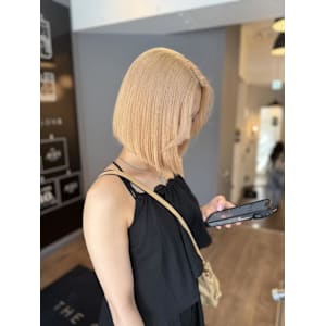 ブロンドベージュ/ボブ/ハイトーン