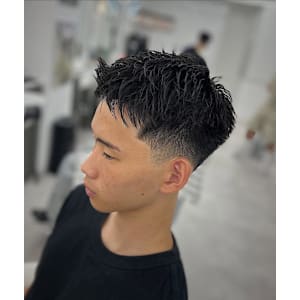 短髪×フェード