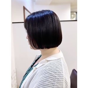 【白髪染めでも透明感を？】ダークグレージュ✖️艶髪ボブ