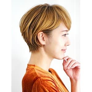 前下がりショート・ボブ/絶壁解消/前髪あり/40代/30代