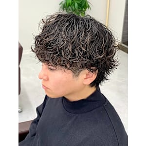 波巻きスパイラルツイストスパイラルパーママッシュメンズヘア