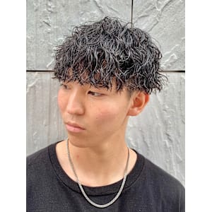 波巻きスパイラルツイストスパイラルパーママッシュメンズヘア