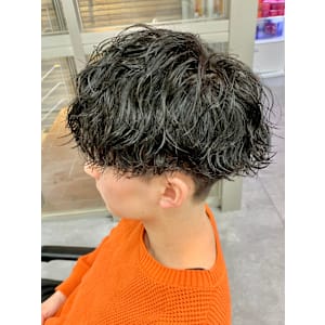 波巻きスパイラルツイストスパイラルパーママッシュメンズヘア