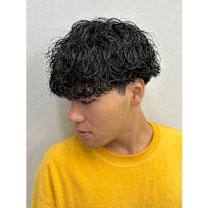 波巻きスパイラルツイストスパイラルパーママッシュメンズヘア