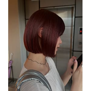 ボブ ボルドーカラー