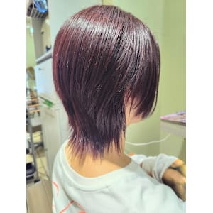 ウルフショート/レッドカラー/メンズライク