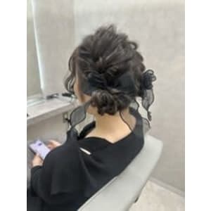 10代20代リボンアレンジパーティーヘアセット/札幌大通駅個