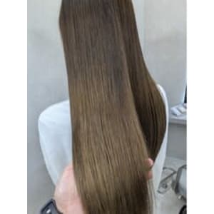 髪質改善ストレートオリーブブラウンカラー/札幌大通駅個室