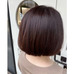 ピンクブラウン×似合わせボブ