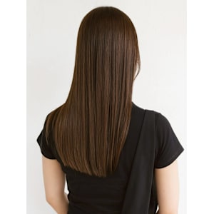 髪質改善 アッシュブラウン 縮毛矯正 ロングヘア 20代 