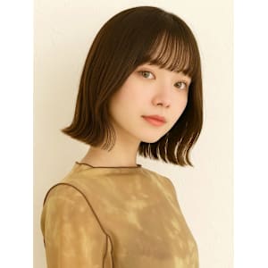 くびれヘア 顔周りカット 前髪カット マロンベージュ 外ハネ