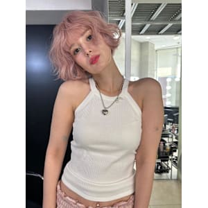 ピンクベージュマッシュ