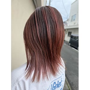 ピンク×バレイヤージュ