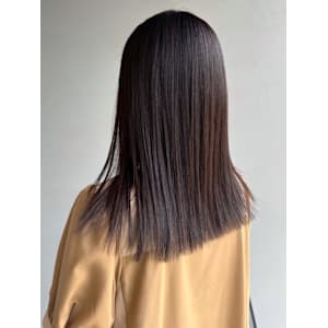 ダークグレージュ 暗髪カラー 髪質改善 ストレートヘア