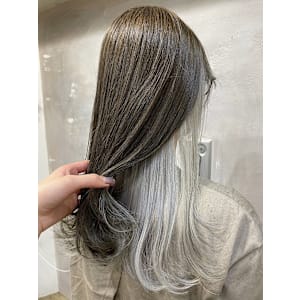 ダブルカラー/ベージュ/ケアブリーチカラー/インナーカラー