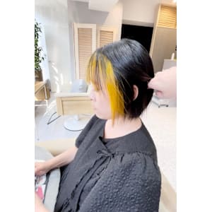 フェイスフレーミングカラー×ショートボブ