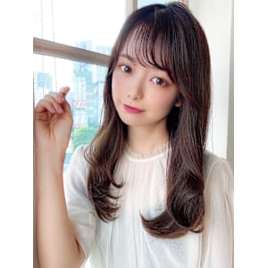 暗髪でも出せるこなれ感フェイスレイヤー×ナチュラルセミロング - AFLOAT/L 錦糸町【アフロートエル】【アフロートエル キンシチョウ】掲載中