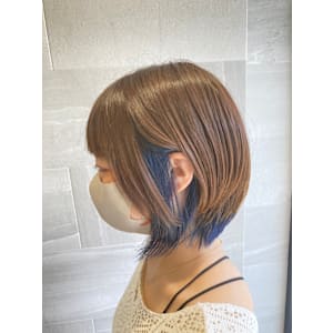 インナーカラー×ブルー