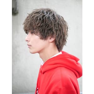 【ミニウルフ】波巻きパーマ