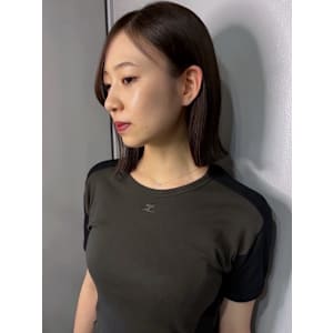 外ハネボブ 切りっぱなしボブ 艶髪 艶トリートメント 20代