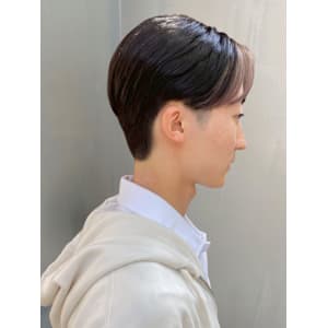 センターパート 韓国ヘア フェイスフレーミング ツーブロック