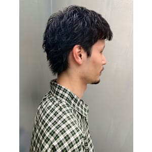 メンズショート ニュアンスパーマ メンズパーマ 30代 束感