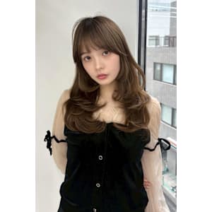 トレンドのザクザクレイヤー/シースルーバング