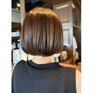 ボブ/オレンジカラー/夏カラー