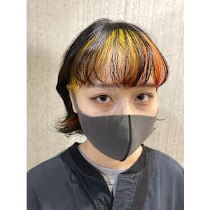 ダブルカラー/ベージュ/ケアブリーチカラー/インナーカラー