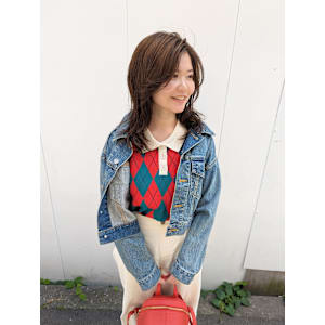 くびれレイヤー/顔まわりレイヤー/ベージュカラー