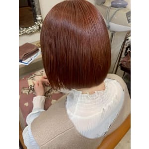 #ミニボブ　#チェリーブラウン