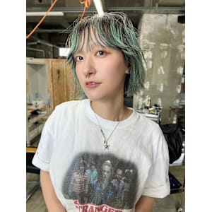 ウルフボブ/デザインカラー