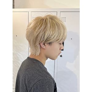 メンズマッシュウルフ/ハイトーン/マッシュ/ダブルカラー - Luxo by Afinar【ルクスバイアフィナー】掲載中