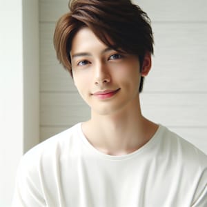 ☆ツーブロック束感ニュアンスセンターパートビジネス黒髪人気夏