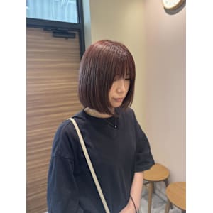ボブ/ピンクブラウン