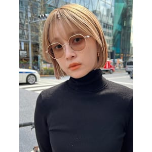 #切りっぱなしボブ #前下りボブ#顔周りレイヤー#小顔カット