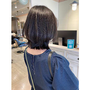 くびれボブルフアッシュブラウンカラー赤羽カットが上手い美容院