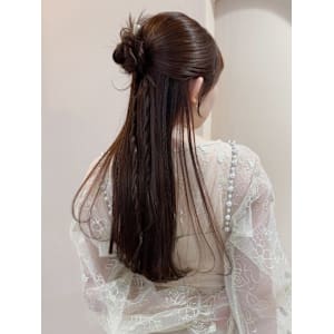 ヘアセット ヘアアレンジ カチモリ 韓国ヘア お団子ヘア