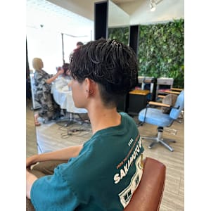 センターパート×スパイラル