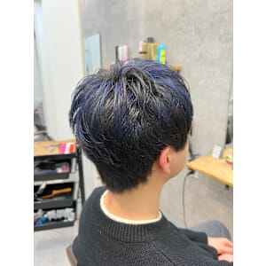 ブルーメッシュショートマッシュ