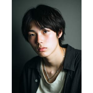 素髪風ナチュラル×レイヤーマッシュ　