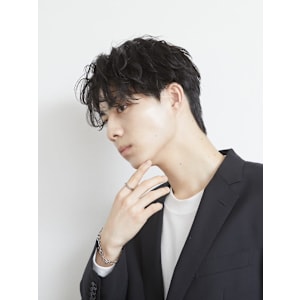 センターパート/ニュアンスパーマ/メンズパーマ