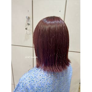 ２０代３０代　ピンクブラウン×ボブスタイル◎高橋美穂