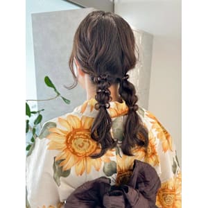 （hinari）浴衣ヘアセット/編みおろし