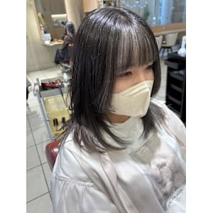 インナーカラー/シルバー/イヤリングカラー20代30代